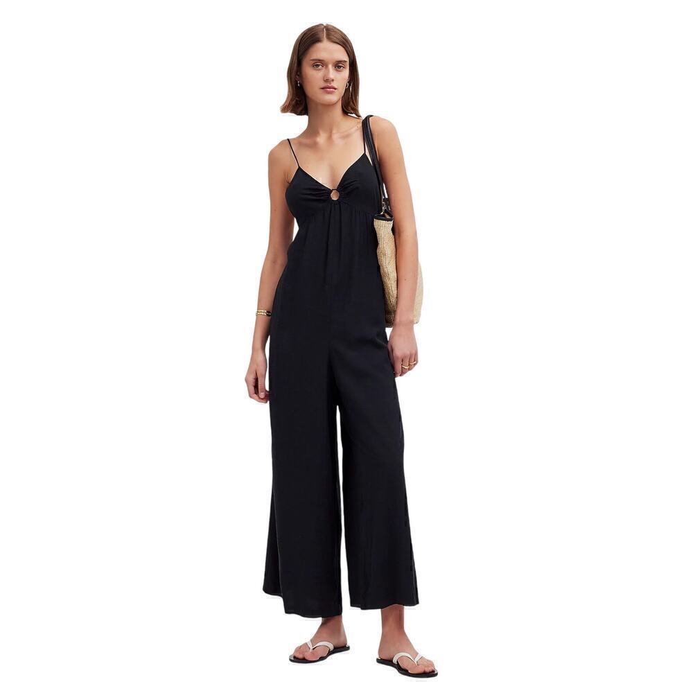 Madewell Women's O-Ring Wide-Leg Jumpsuit Black S